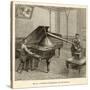 Recording a Man Playing the Piano Using Edison's Improved Model Phonograph-P. Fouche-Stretched Canvas