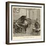 Recording a Man Playing the Piano Using Edison's Improved Model Phonograph-P. Fouche-Framed Photographic Print