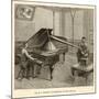 Recording a Man Playing the Piano Using Edison's Improved Model Phonograph-P. Fouche-Mounted Photographic Print