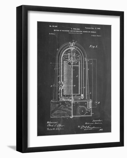 Recording Device Patent 1900-null-Framed Art Print