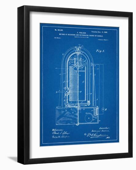 Recording Device Patent 1900-null-Framed Art Print