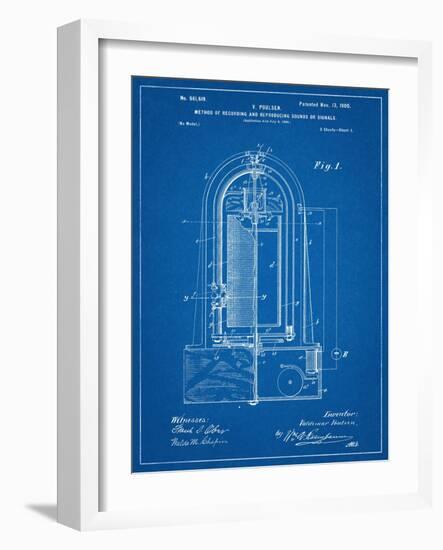 Recording Device Patent 1900-null-Framed Art Print