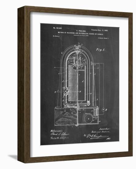 Recording Device Patent 1900-null-Framed Art Print