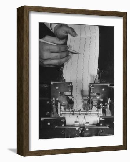 Recording Information on Epilepsy Patient-Mark Kauffman-Framed Photographic Print