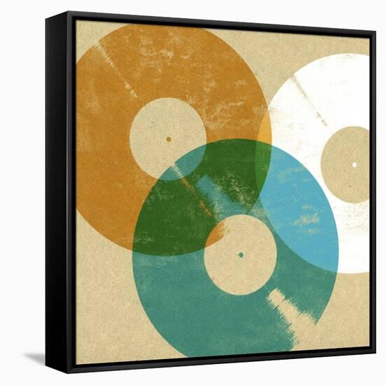 Records 3-Stella Bradley-Framed Stretched Canvas