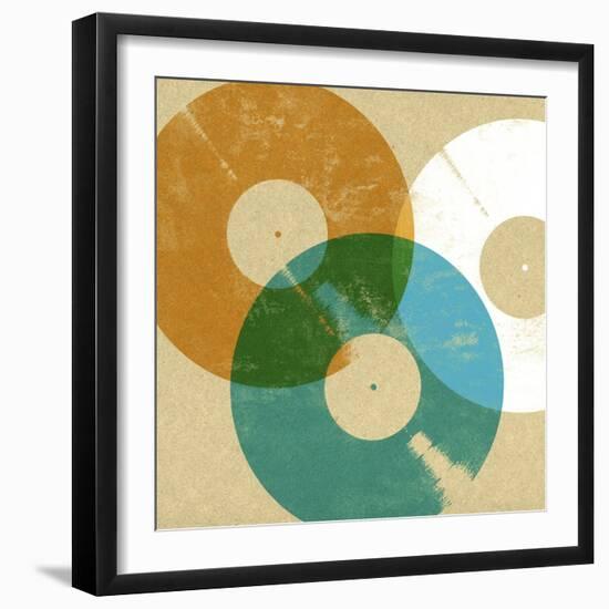 Records 3-Stella Bradley-Framed Premium Giclee Print