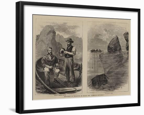 Recovery of Treasure on Board the Hamilla Mitchell-null-Framed Giclee Print