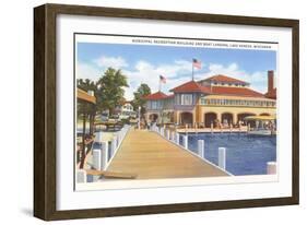 Recreation Building, Lake Geneva, Wisconsin-null-Framed Art Print