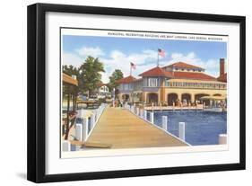 Recreation Building, Lake Geneva, Wisconsin-null-Framed Art Print