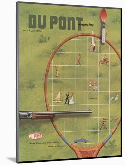 Recreation, Front Cover of 'The Du Pont Magazine', June-July 1950-null-Mounted Giclee Print