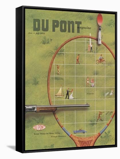 Recreation, Front Cover of 'The Du Pont Magazine', June-July 1950-null-Framed Stretched Canvas