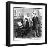 Recreation' - Music at Home, 1881-null-Framed Art Print