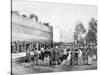 Recreation of the Massacre of 62 Hostages on the Rue Haxo, Belleville, Paris, 1871-Eugene Appert-Stretched Canvas