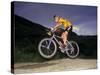 Recreational Mountain Biker Riding on the Trails-null-Stretched Canvas