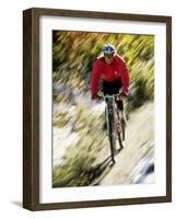 Recreational Mountain Biker Riding on the Trails-null-Framed Photographic Print