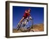 Recreational Mountain Biker Riding on the Trails-null-Framed Photographic Print