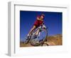 Recreational Mountain Biker Riding on the Trails-null-Framed Photographic Print