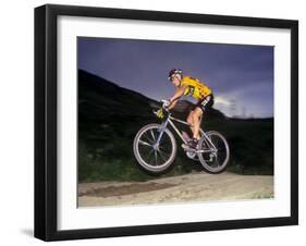 Recreational Mountain Biker Riding on the Trails-null-Framed Photographic Print