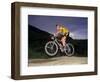 Recreational Mountain Biker Riding on the Trails-null-Framed Photographic Print