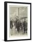 Recruiting for the Army Outside St George's Barracks, Trafalgar Square-Henri Lanos-Framed Giclee Print