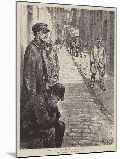 Recruiting the Sandwich Men, Rejected-Charles Paul Renouard-Mounted Giclee Print