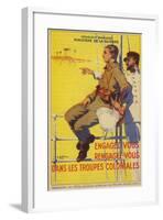 Recruitment Poster for the French Colonial Forces-null-Framed Giclee Print