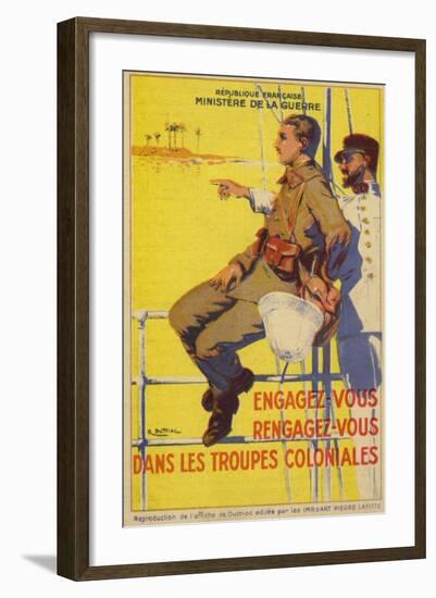 Recruitment Poster for the French Colonial Forces-null-Framed Giclee Print