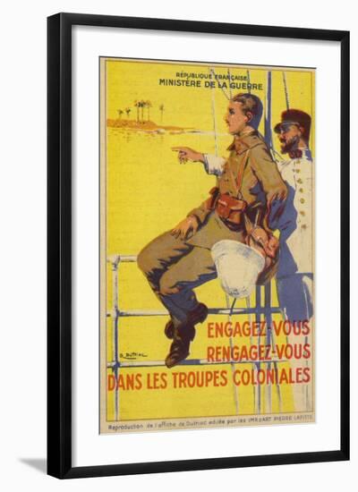 Recruitment Poster for the French Colonial Forces-null-Framed Giclee Print