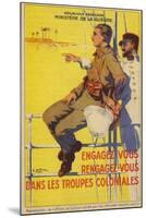 Recruitment Poster for the French Colonial Forces-null-Mounted Giclee Print