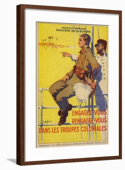 Recruitment Poster for the French Colonial Forces-null-Framed Giclee Print