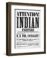 Recruitment Poster For the U.S. Volunteer Cavalry, 1864-null-Framed Giclee Print