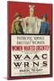 Recruitment Poster for the Waac and Wrns-null-Mounted Art Print
