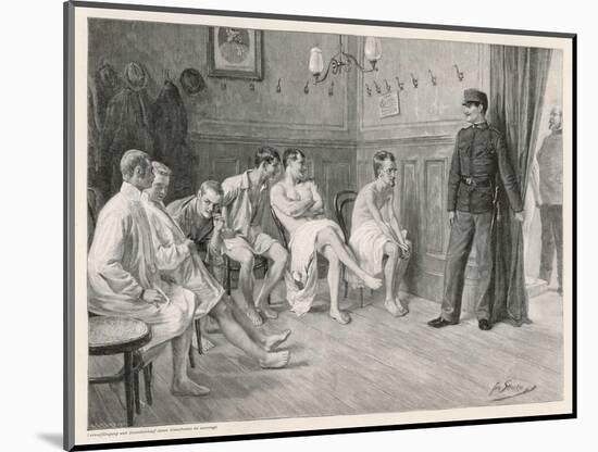 Recruits Await Their Medical Examination-Joseph Straka-Mounted Art Print