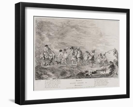 Recruits Going to Join the Regiment, 1717-26-Henri-Simon Thomassin-Framed Giclee Print