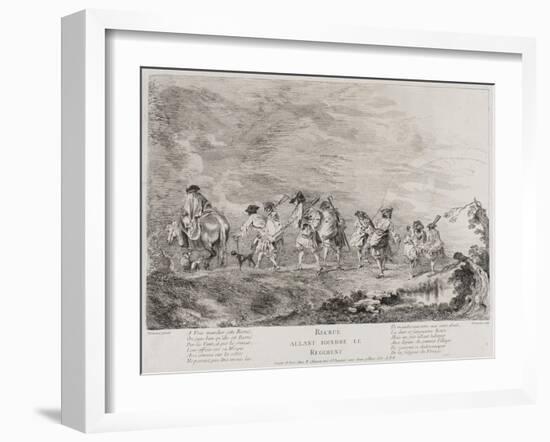 Recruits Going to Join the Regiment, 1717-26-Henri-Simon Thomassin-Framed Giclee Print