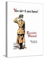 Recruits Wanted: Motor Corps of America-Edward Penfield-Stretched Canvas
