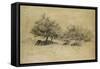 Recto: Chailly, C. 1859-Camille Pissarro-Framed Stretched Canvas