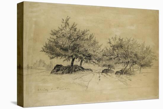 Recto: Chailly, C. 1859-Camille Pissarro-Stretched Canvas