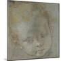 Recto: Head of a Child (Black, Red, White, Pink, and Yellow Chalks on Bluish-Grey Paper)-Federico Fiori Barocci-Mounted Giclee Print