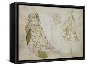 Recto: Studies of Costume-Antonio Pisanello-Framed Stretched Canvas