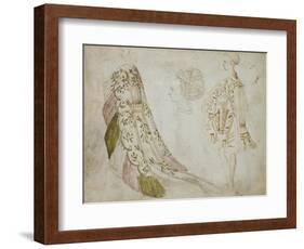 Recto: Studies of Costume-Antonio Pisanello-Framed Giclee Print