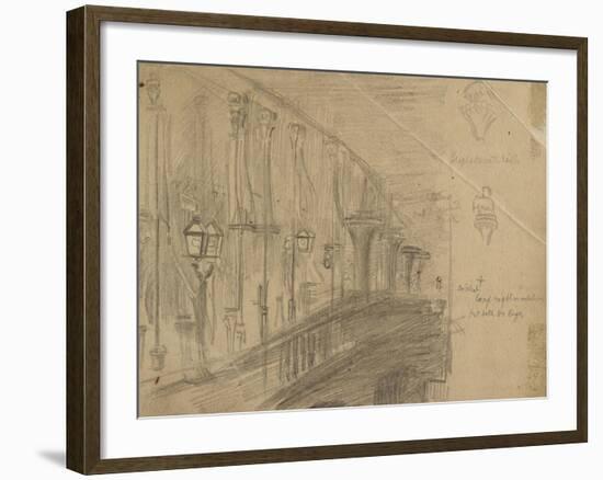 Recto: Study of London Bridge for 'London Bridge on the Night of the Marriage of the Prince and Pri-William Holman Hunt-Framed Giclee Print