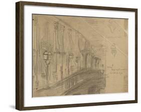 Recto: Study of London Bridge for 'London Bridge on the Night of the Marriage of the Prince and Pri-William Holman Hunt-Framed Giclee Print