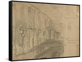 Recto: Study of London Bridge for 'London Bridge on the Night of the Marriage of the Prince and Pri-William Holman Hunt-Framed Stretched Canvas
