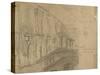 Recto: Study of London Bridge for 'London Bridge on the Night of the Marriage of the Prince and Pri-William Holman Hunt-Stretched Canvas