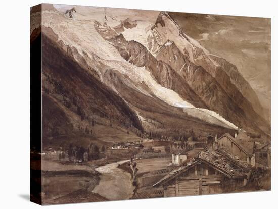 Recto: the Glacier Des Bossons-John Ruskin-Stretched Canvas