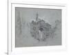 Recto: the Ruined Arch at Kew (Red, Black and White Chalk on Blue Paper)-Richard Wilson-Framed Giclee Print