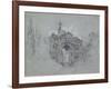 Recto: the Ruined Arch at Kew (Red, Black and White Chalk on Blue Paper)-Richard Wilson-Framed Giclee Print