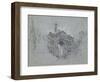 Recto: the Ruined Arch at Kew (Red, Black and White Chalk on Blue Paper)-Richard Wilson-Framed Premium Giclee Print