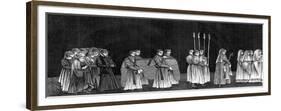 Rector of the University and a Procession of Monks of Saint-Victor's Abbey, 15th Century-Cottard-Framed Giclee Print